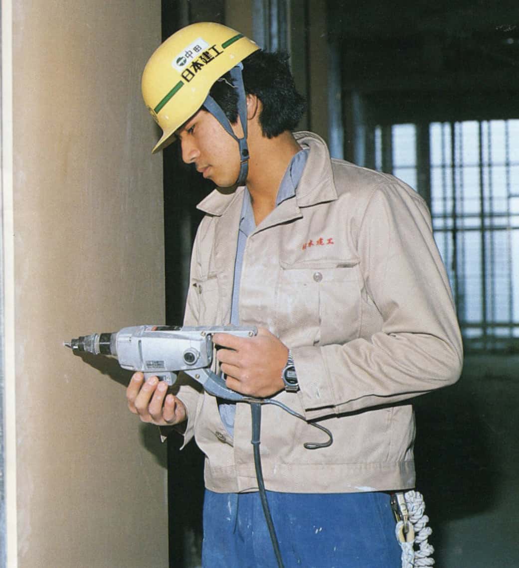 日本建工の施工風景